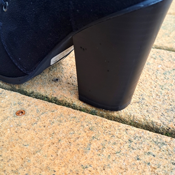 Black Suade Knee High boots - Picture 4 of 6